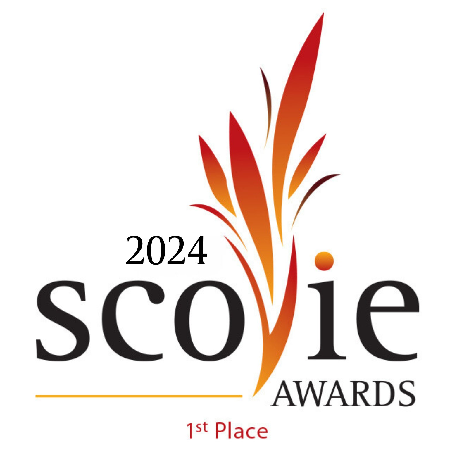 2024 SCovie Awards logo with a stylized leaf design on a white background